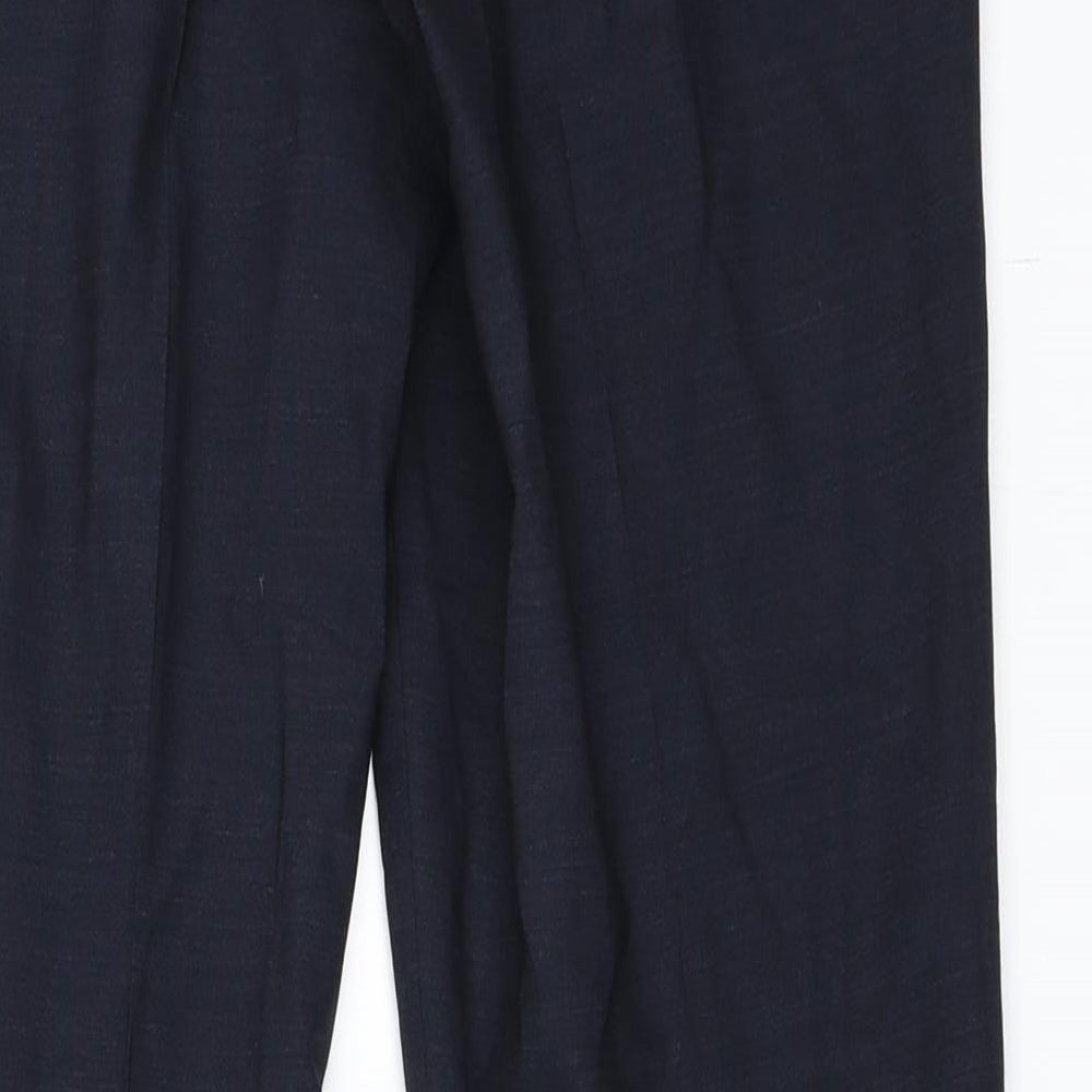 Womens UK Size 8 Preworn Regular Fit Blue Trousers