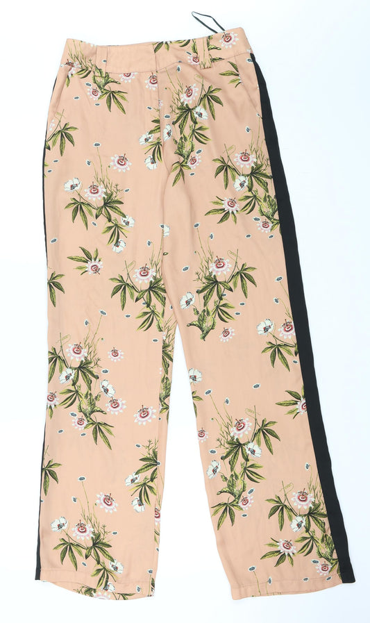 Womens UK Size 10 Topshop Regular Fit Beige Trousers