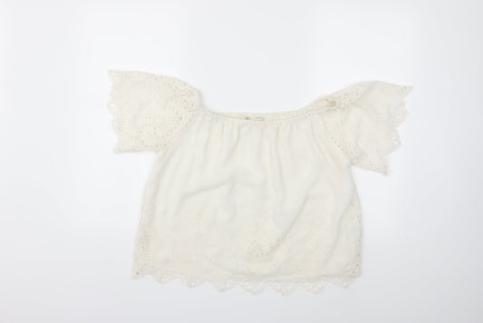 Miss Selfridge Womens White Basic Blouse Size 10