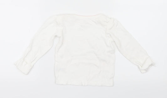 George Girls White Geometric Capri Pyjama Top Size 6-9 Months