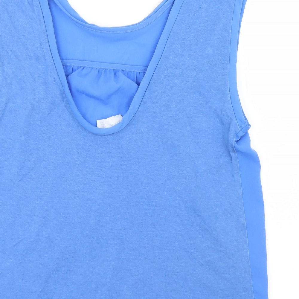 Zara Womens Blue Basic Blouse Size 10