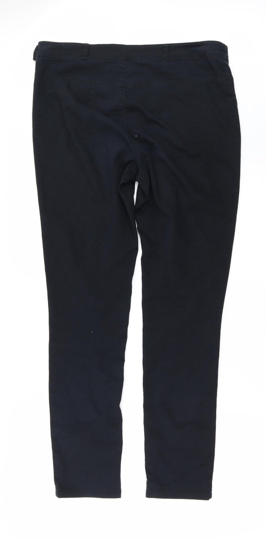 Womens UK Size 14 Dorothy Perkins Regular Fit Black Trousers