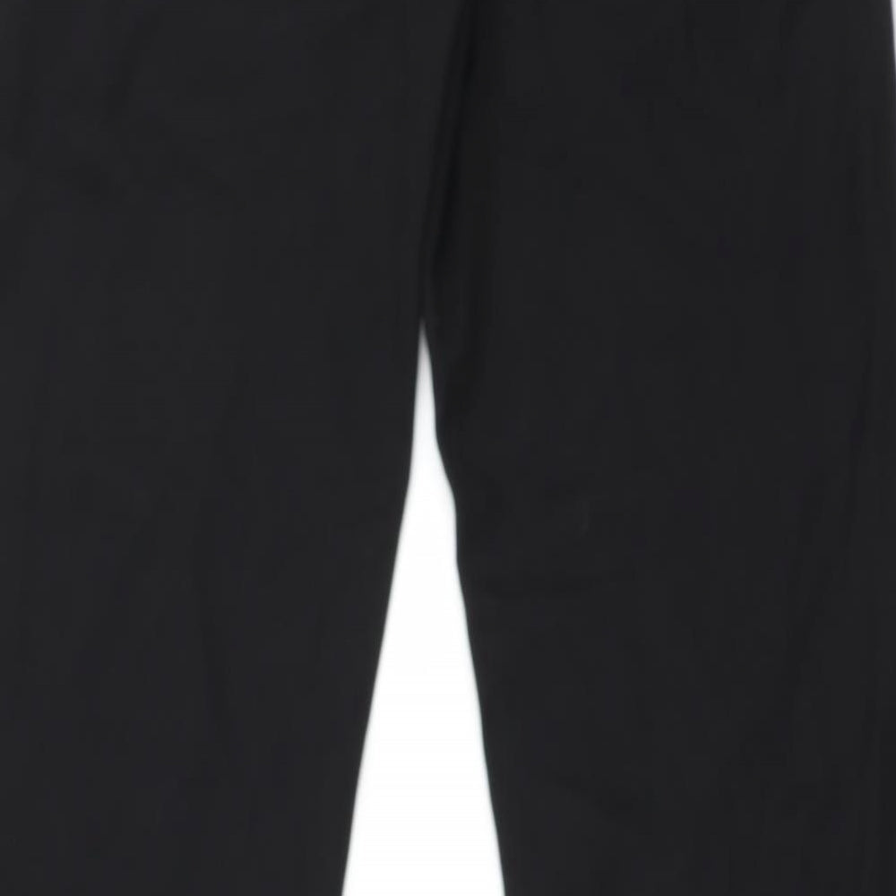 detail Mens Black Trousers Size 35 in L27 in