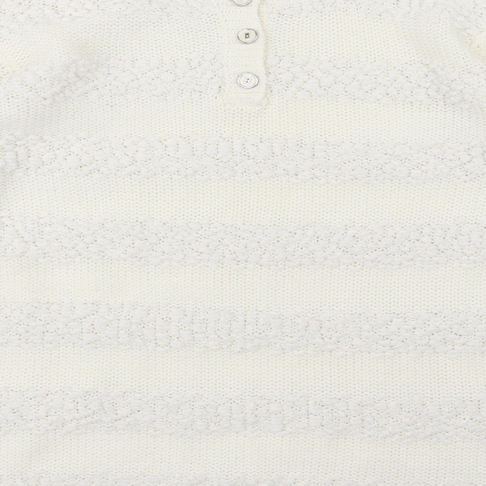 Red Herring Womens Ivory Striped Knit Pullover Jumper Size 18