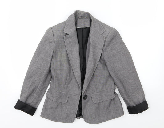 Dorothy Perkins Womens Grey Jacket Blazer Size 6