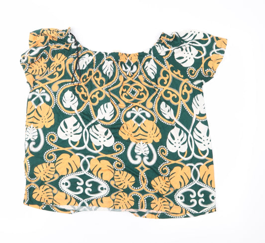 Womens UK Size S H&M Green Basic Blouse