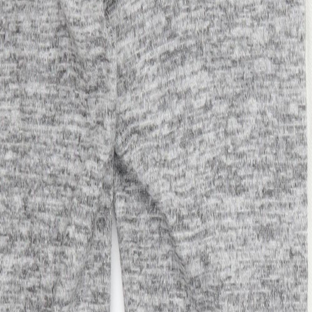 Boohoo Womens Grey Striped Sweatpants Trousers Size 10 L28 in