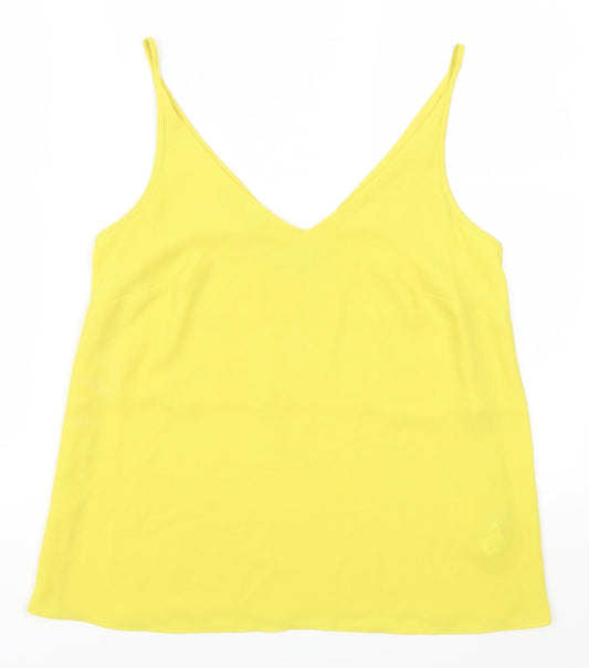 Womens UK Size 8 Papaya Yellow Basic Tank