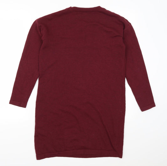 ASOS Womens Red Jumper Dress Size 10 - Burgundy