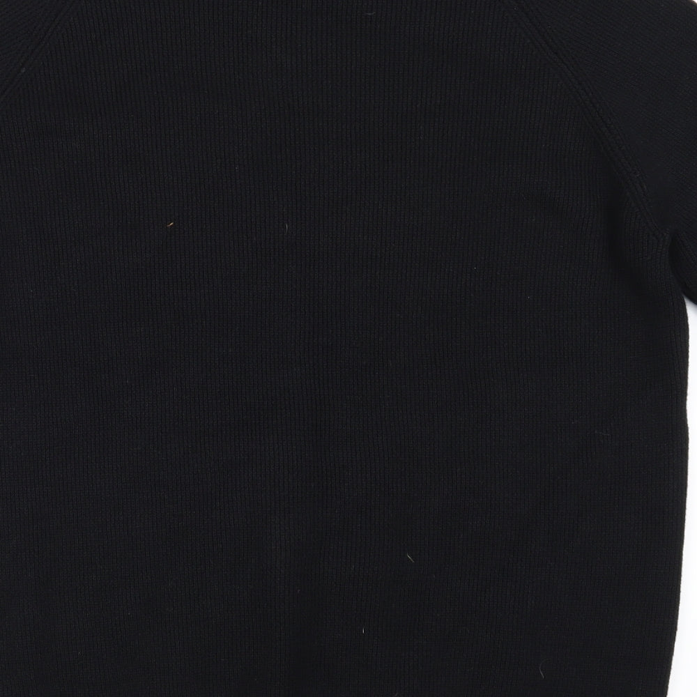 Mens UK Size L Easy Black Cardigan Sweatshirt
