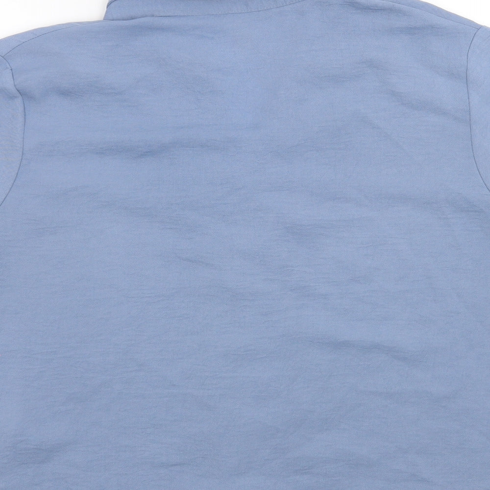 Womens UK Size 16 New Look Blue Basic Button-Up