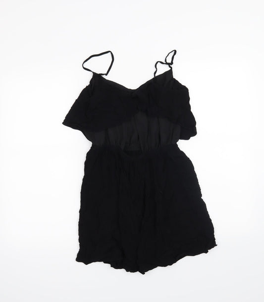 Topshop Womens Black A-Line Size 10
