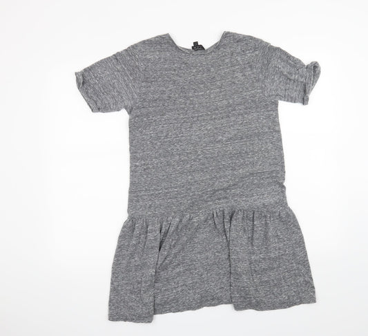 Topshop Womens Grey A-Line Size 8
