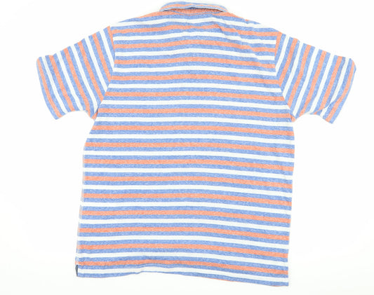Matalan Mens Blue Striped Polo Size L