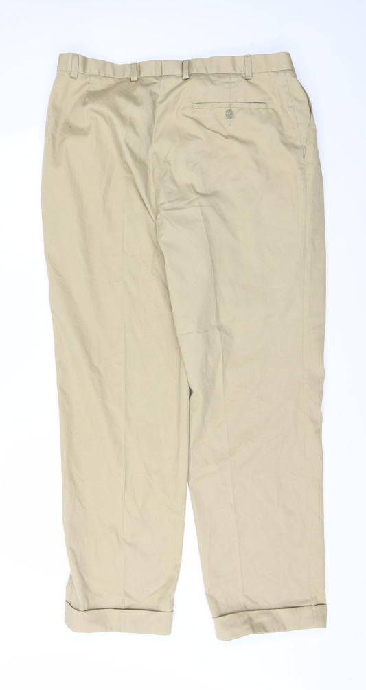 Marks and Spencer Mens Beige Straight Jeans Size 36 L30 in