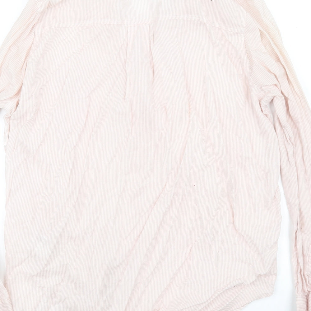 Mens UK Size 34 H&M Pink Button-Up Long Sleeve Casual Shirt