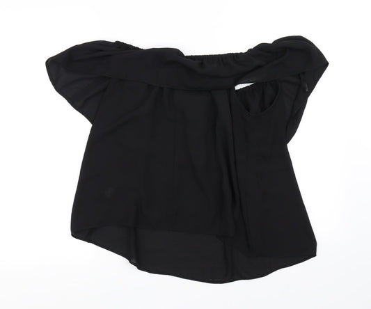 Womens UK Size 12 Atmosphere Black Basic T-Shirt