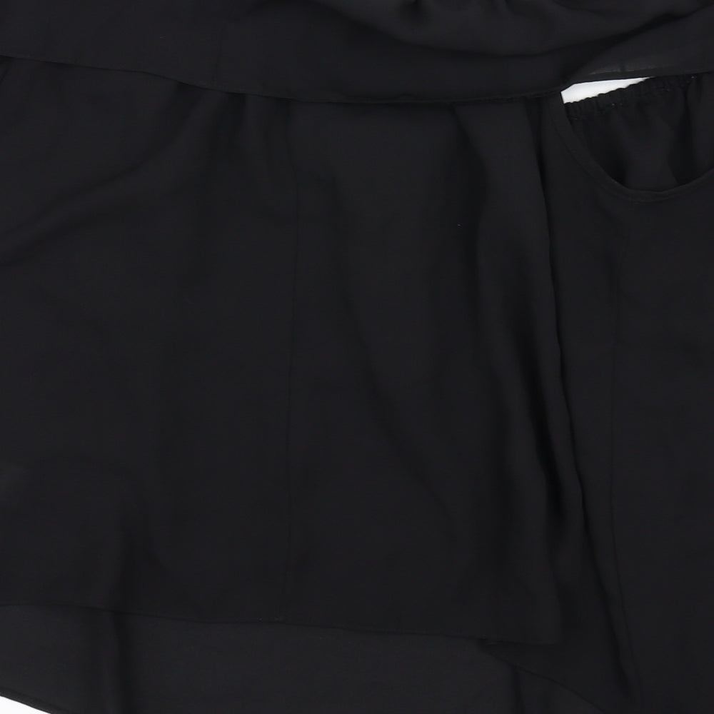Womens UK Size 12 Atmosphere Black Basic T-Shirt