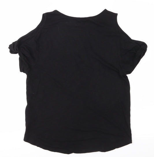 New Look Womens Black Basic Blouse Size 6