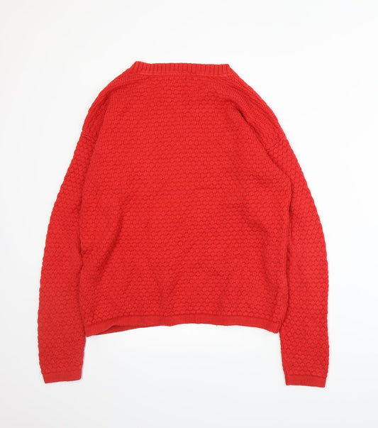 Cubus Womens Red Knit Pullover Jumper Size S