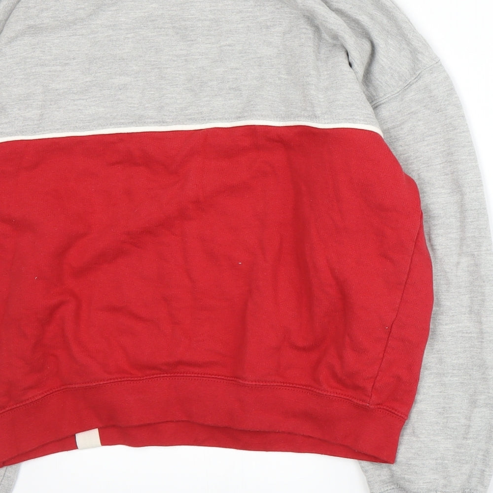 Womens UK Size XS Pull&Bear Red Pullover Sweatshirt