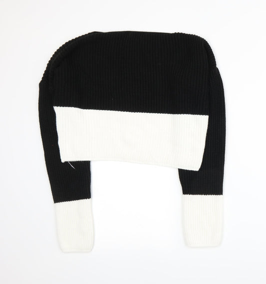 PRETTYLITTLETHING Womens Black Knit Pullover Jumper Size S