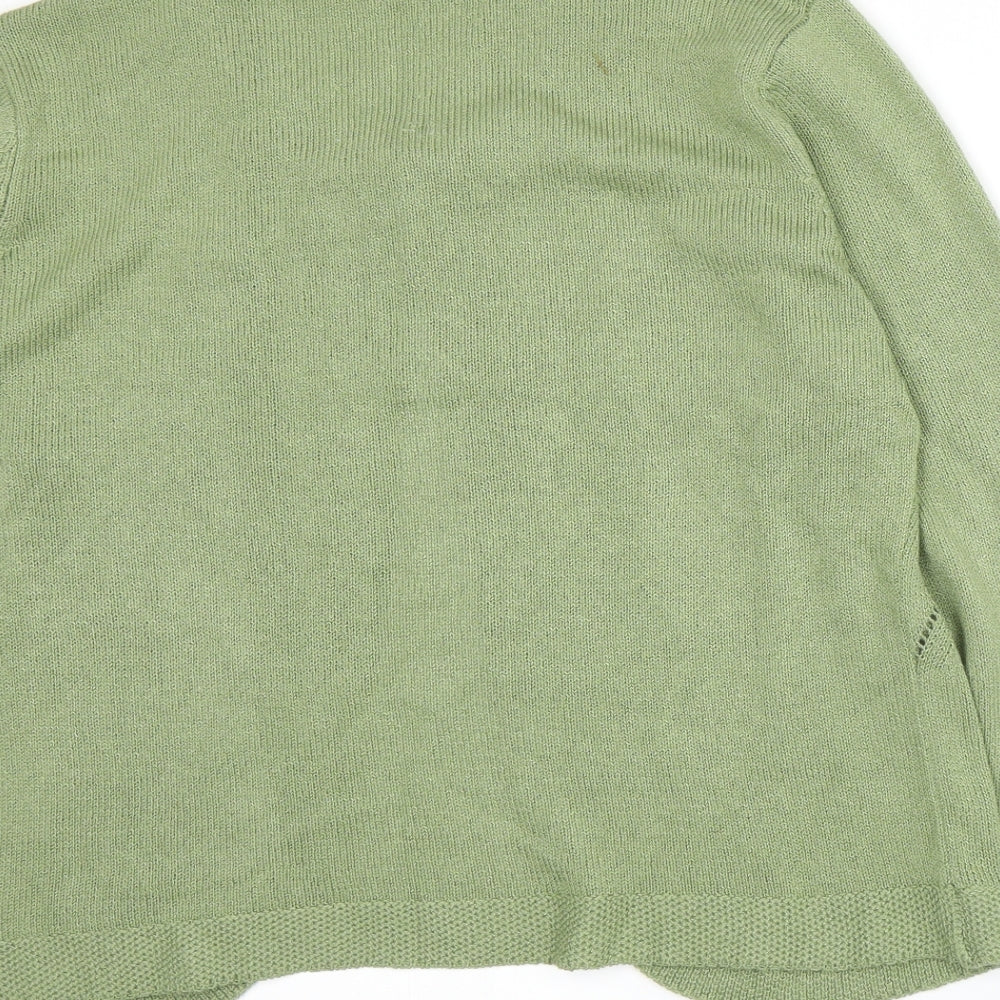 Alexara Womens Green Cardigan Jumper Size L