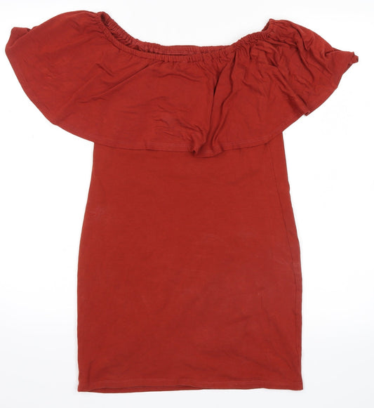 Miss Selfridge Womens Orange Basic Blouse Size 10