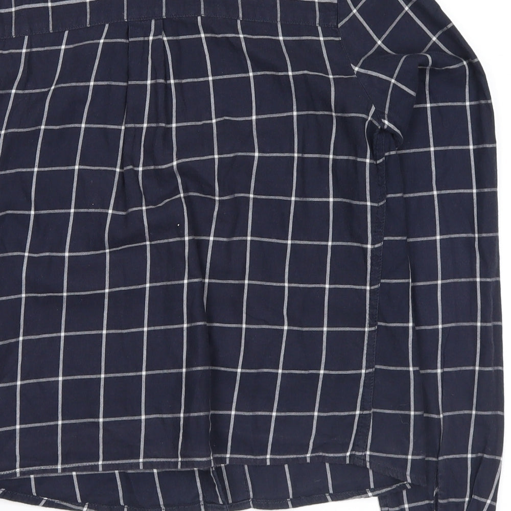 Womens UK Size 6 Marks and Spencer Blue Basic Button-Up