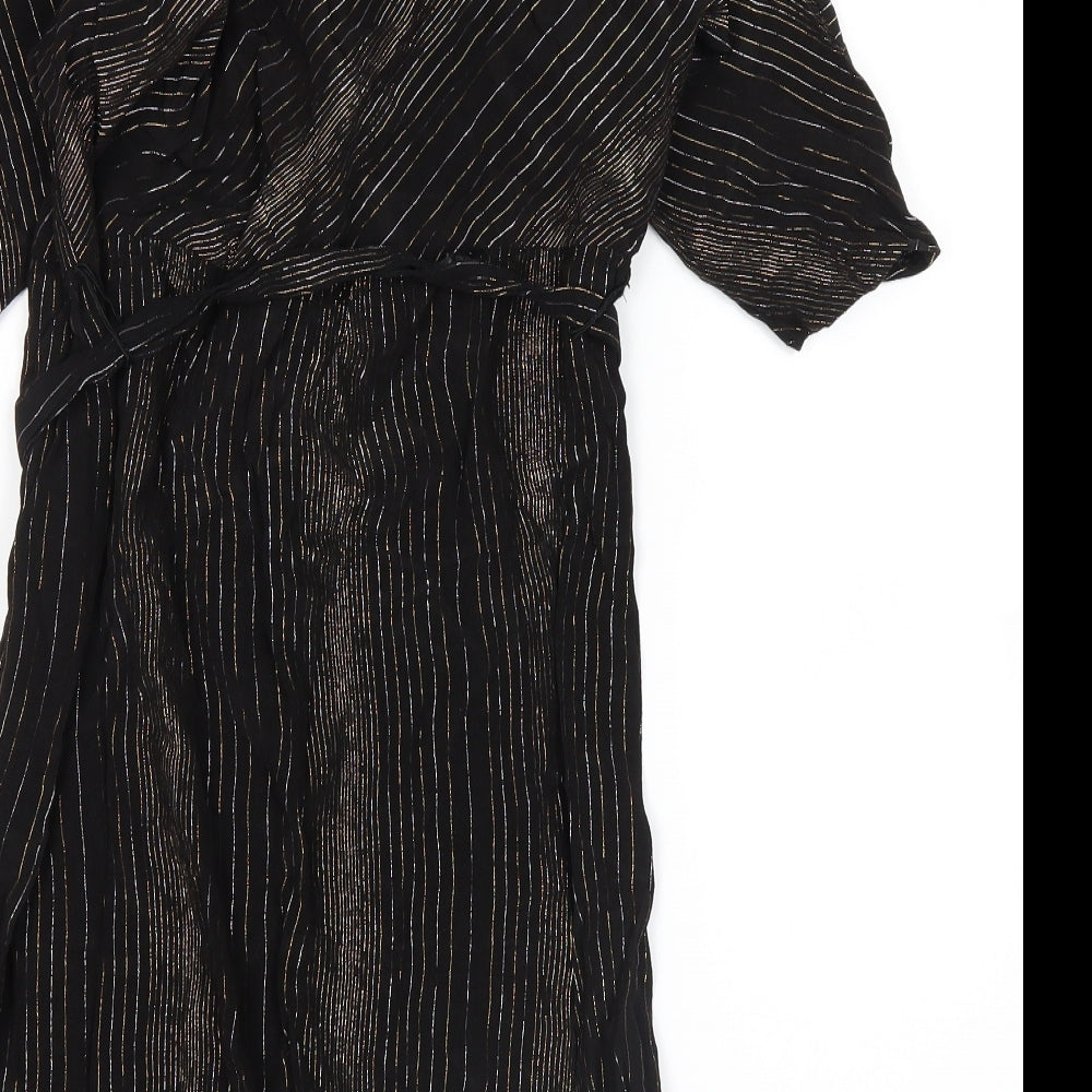 Dorothy Perkins Womens Brown Striped Shirt Dress Size 10