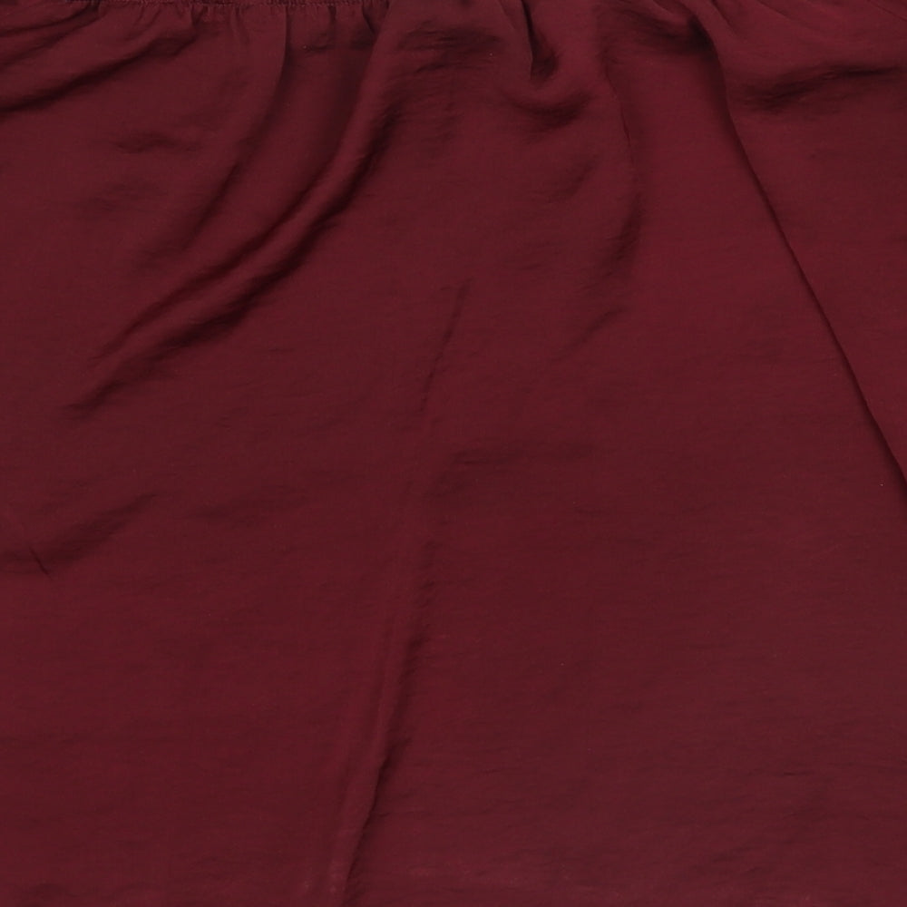 Womens UK Size 12 River Island Red Basic Blouse