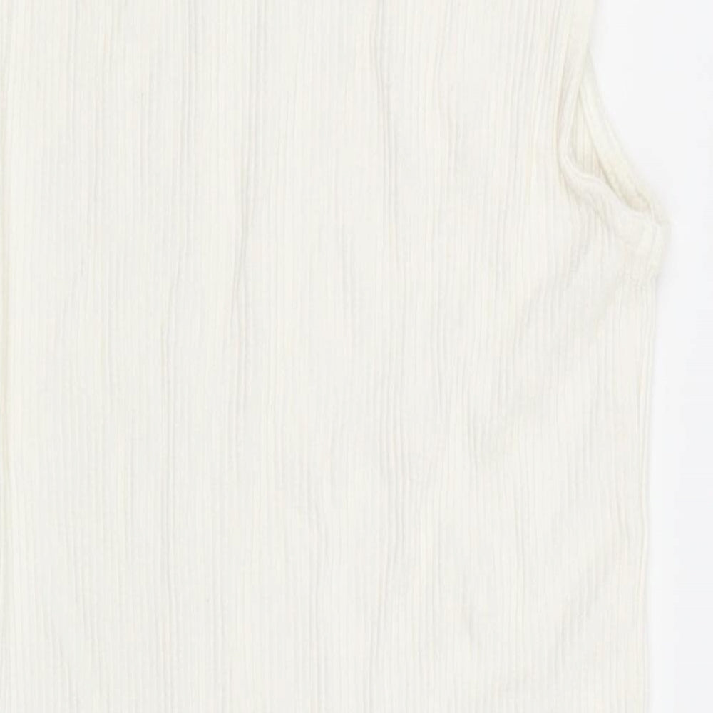 Womens UK Size 6 F&F White Basic T-Shirt