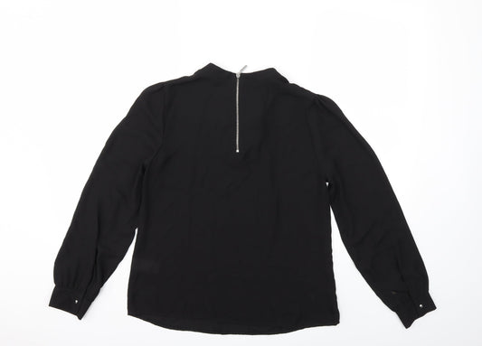 Womens UK Size 10 Atmosphere Black Basic Blouse