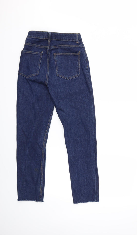 Denim & Co. Womens Blue Denim Straight Jeans Size 6 L26 in