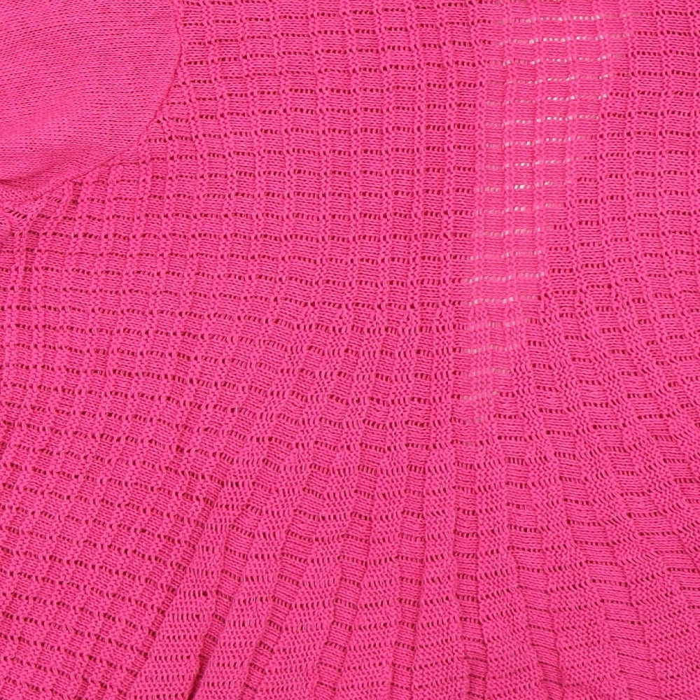 Pura Moda Womens Pink Cardigan Jumper Size L