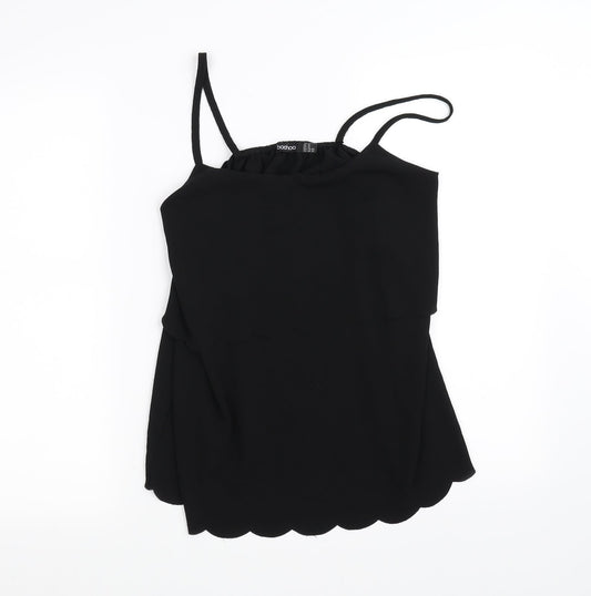 Womens UK Size 12 Boohoo Black Basic Blouse