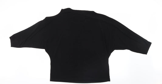Lipsy Womens Black Basic Blouse Size 10 - Open Shoulders