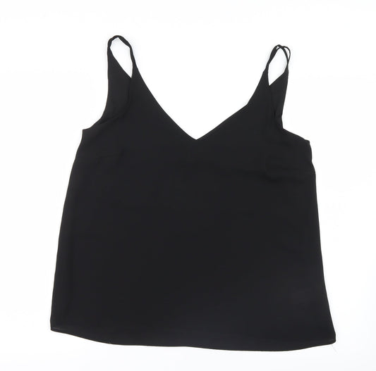 Matalan Womens Black Mesh Basic Blouse Size 12