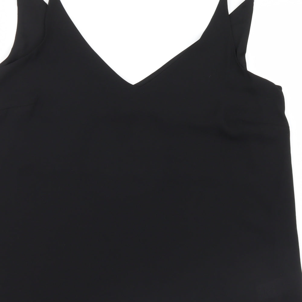 Matalan Womens Black Mesh Basic Blouse Size 12