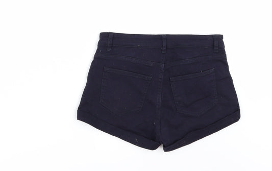H&M Womens Blue Hot Pants Shorts Size 4