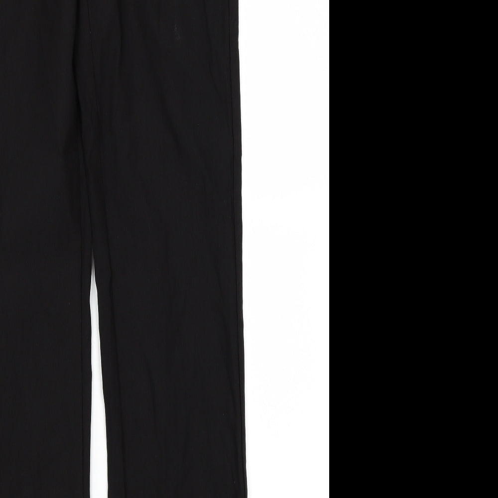 Womens UK Size 12 Preworn Regular Fit Black Trousers