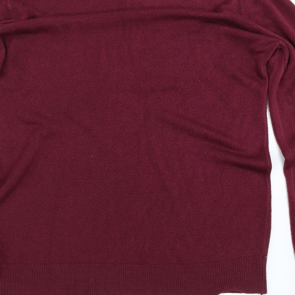 Cedar Wood State Mens Purple Pullover Jumper Size L