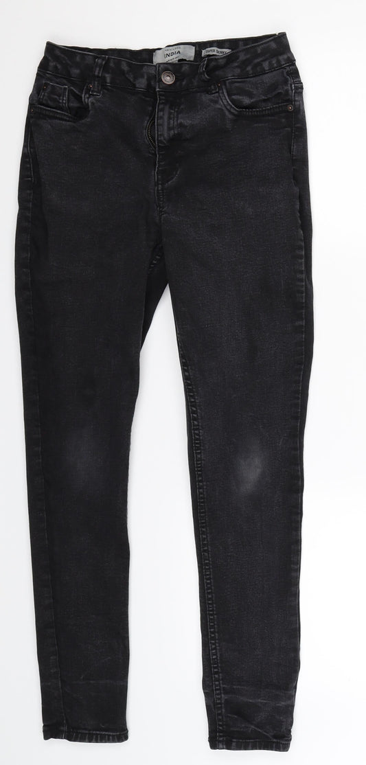 Womens UK Size 10 New Look Extra-Slim Fit Skinny Black Jeans