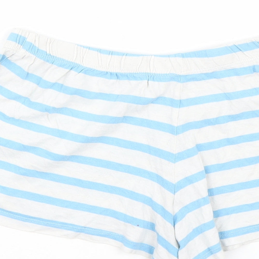 ASOS Womens Blue Striped Sweat Shorts Size 8