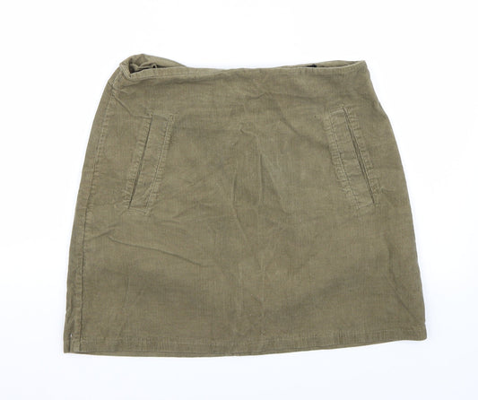 New Look Womens Green A-Line Skirt Size 12