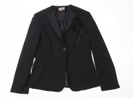 Womens UK Size 10 Per Una Regular Black Suit Jacket