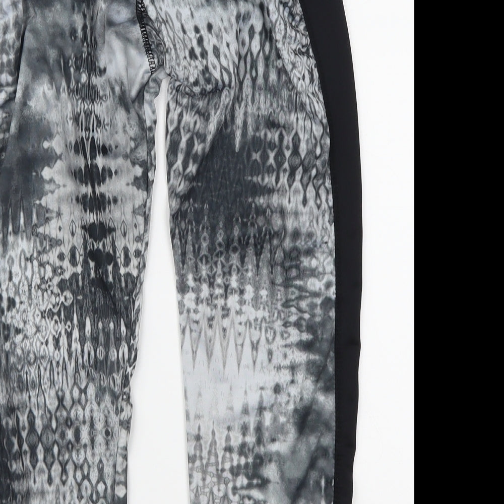 Atmosphere Womens Grey Cropped Leggings Size 6 L19 in - Abstract