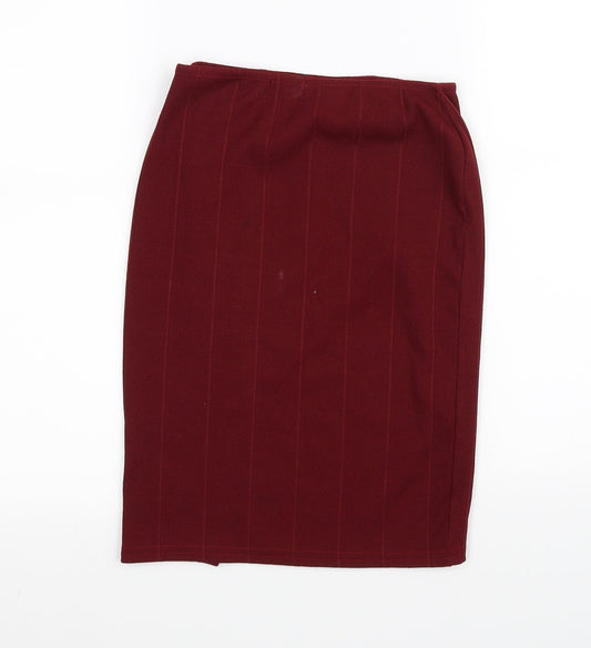 PRETTYLITTLETHING Womens Red   Maxi Skirt Size 10