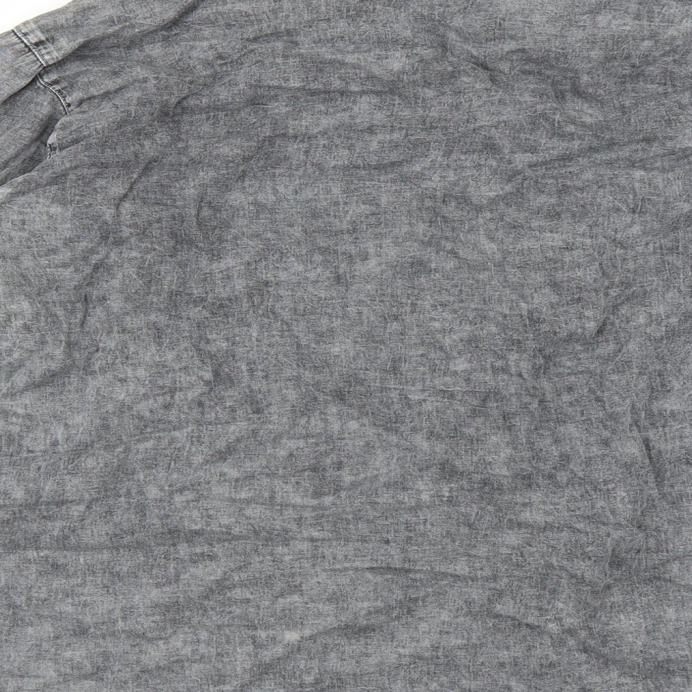 Rockn rev Mens Grey Button-Up Size M