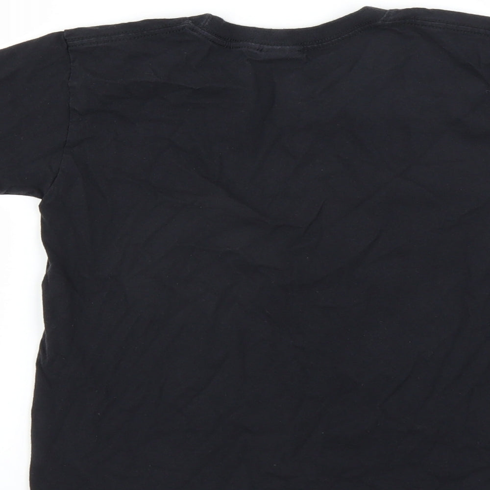Fruit of the Loom Girls Black Basic T-Shirt Size 7-8 Years - juicy fitness